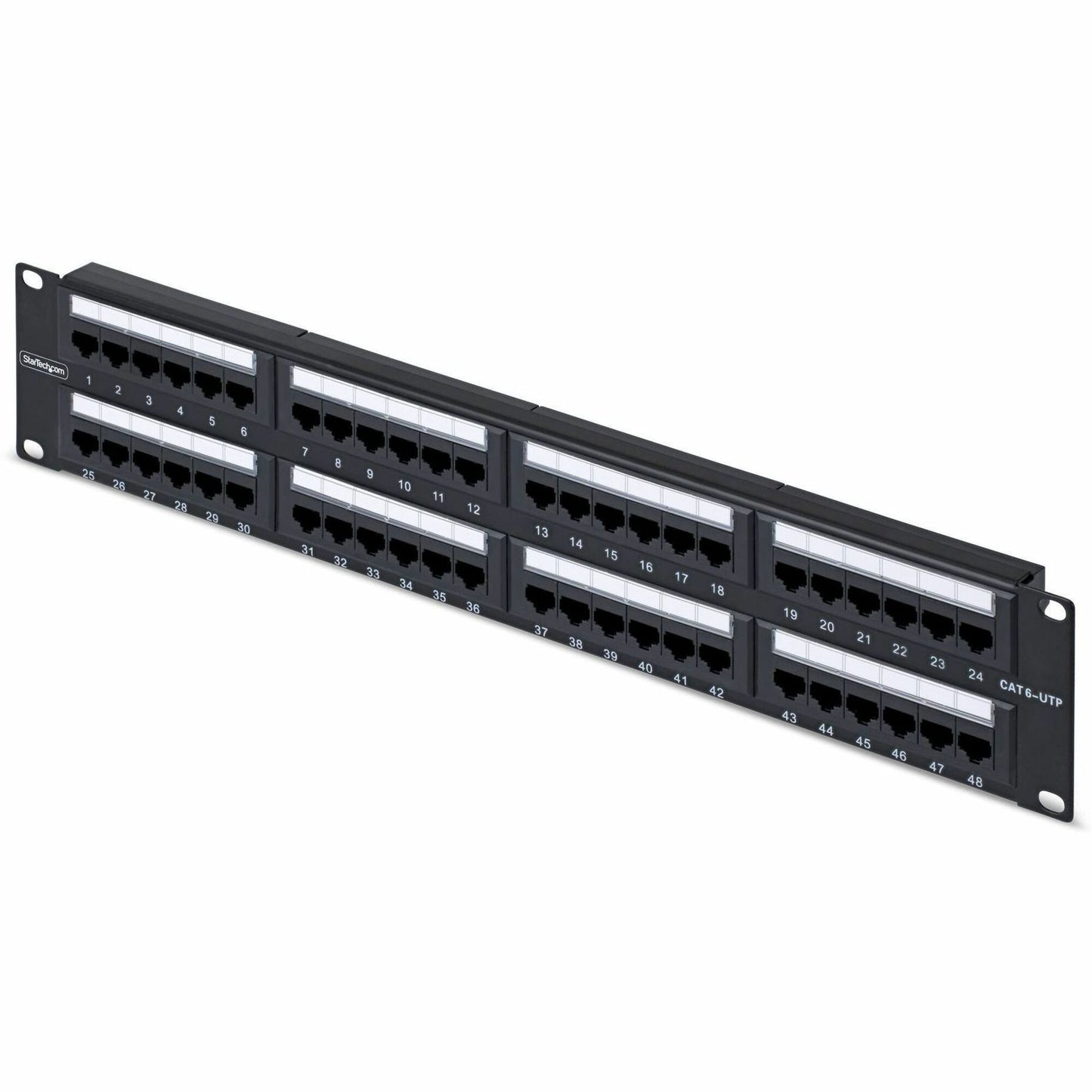 Main Image for StarTech.com 48-Port 2U Rackmount Cat6 Patch Panel, RJ45, UTP, 110 Punch-Down, Cat 6 Ethernet Patch Panel for Network Server Rack