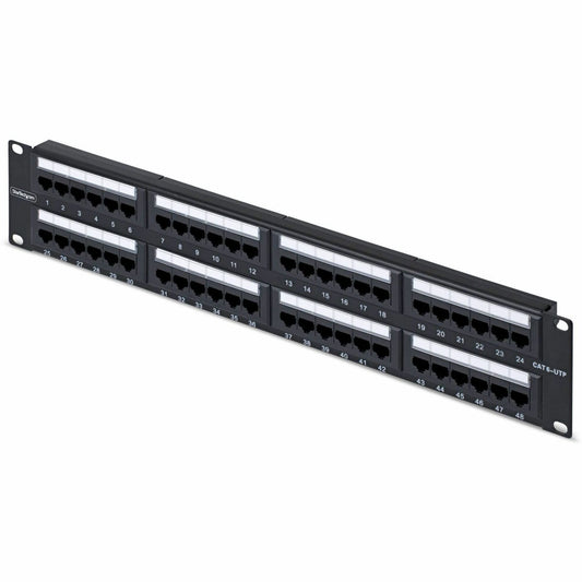 Main Image for StarTech.com 48-Port 2U Rackmount Cat6 Patch Panel, RJ45, UTP, 110 Punch-Down, Cat 6 Ethernet Patch Panel for Network Server Rack