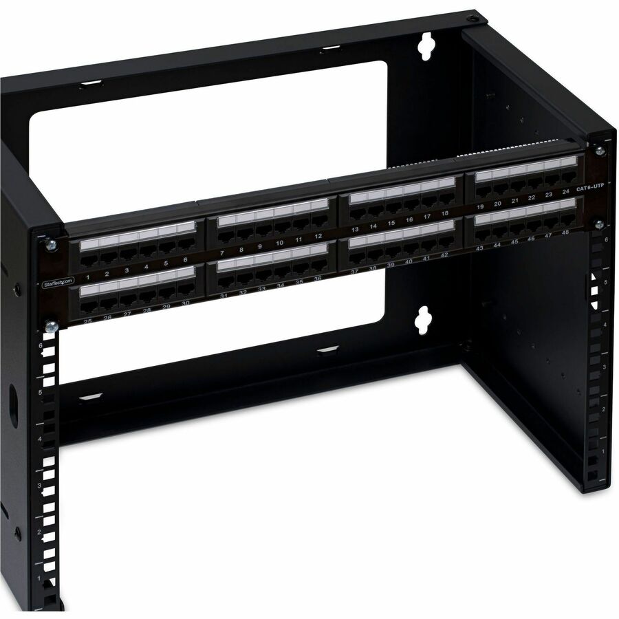 Alternate-Image2 Image for StarTech.com 48-Port 2U Rackmount Cat6 Patch Panel, RJ45, UTP, 110 Punch-Down, Cat 6 Ethernet Patch Panel for Network Server Rack