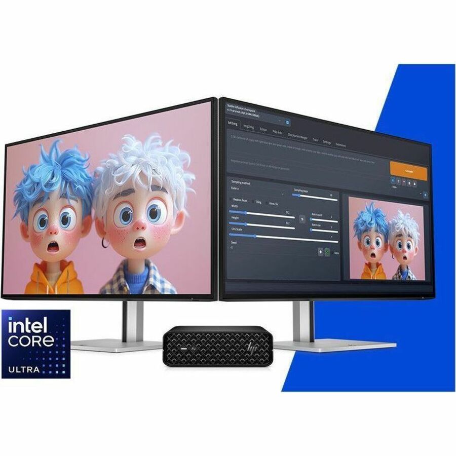 Alternate-Image3 Image for HP Z2 Mini G1i Workstation - 1 x Intel Core Ultra 5 2nd Gen 235 - 16 GB - 512 GB SSD - Mini PC - Black