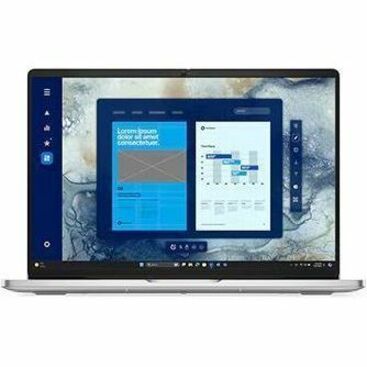 Front Image for Dell Pro 16 PC16250 16" Notebook - Full HD Plus - 60 Hz - Intel Core Ultra 7 265U - vPro Technology - 32 GB - 512 GB SSD - English (US) Keyboard - Platinum Silver