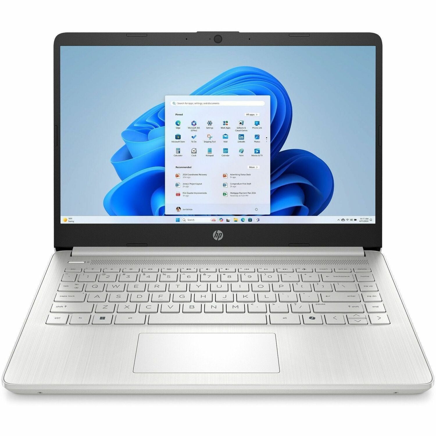 Main Image for HP 14-d6000 14-dq6101ds 14" Touchscreen Notebook - HD - Intel N-Series N150 - 4 GB - 128 GB Flash Memory - Natural Silver