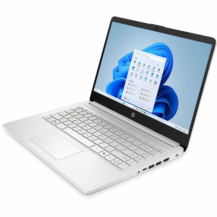 Left Image for HP 14-d6000 14-dq6101ds 14" Touchscreen Notebook - HD - Intel N-Series N150 - 4 GB - 128 GB Flash Memory - Natural Silver