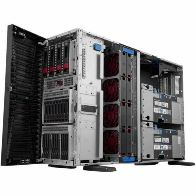 Alternate-Image2 Image for HPE ProLiant ML350 Gen12 4U Tower Server - 1 x Intel Xeon 6505P 2 GHz - 64 GB RAM - 960 GB SSD - (2 x 480GB) SSD Configuration - Serial ATA/600, 12Gb/s SAS, NVMe Controller