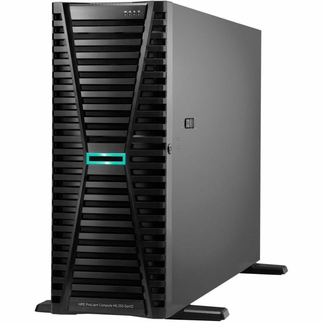 Main Image for HPE ProLiant ML350 Gen12 4U Tower Server - 1 x Intel Xeon 6505P 2 GHz - 64 GB RAM - 960 GB SSD - (2 x 480GB) SSD Configuration - Serial ATA/600, 12Gb/s SAS, NVMe Controller