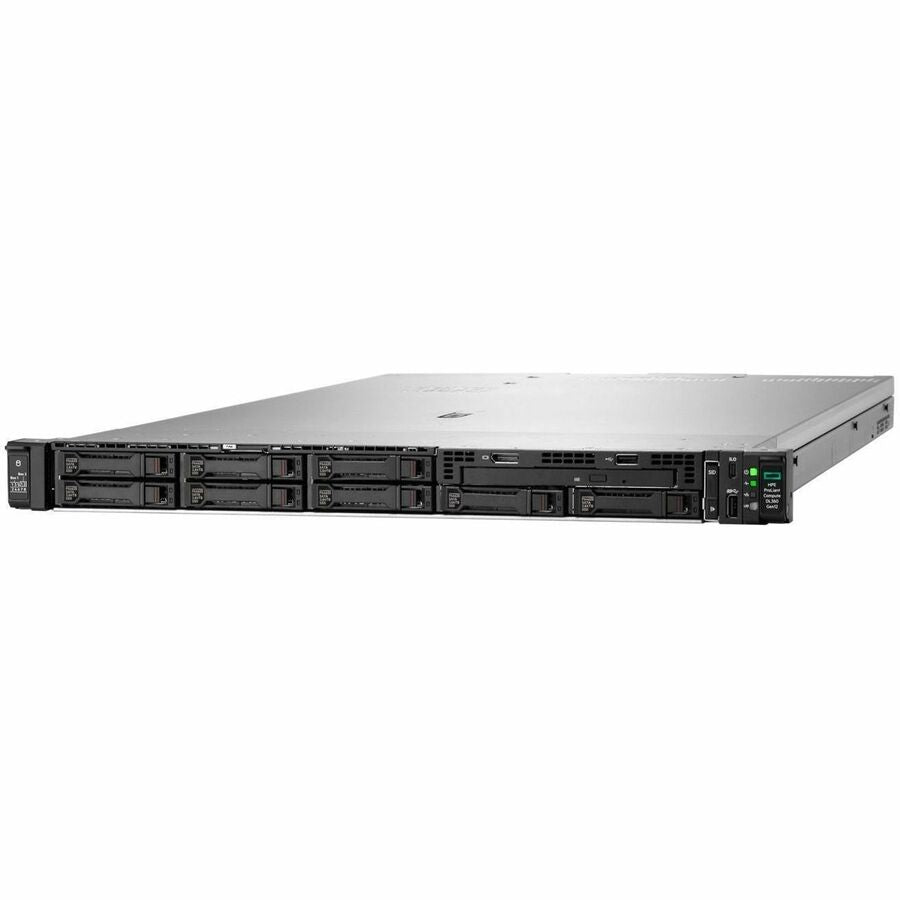 Left Image for HPE ProLiant DL360 Gen12 1U Rack Server - 1 x Intel Xeon 6517P 3.20 GHz - 64 GB RAM - Serial ATA/600, 12Gb/s SAS, NVMe Controller