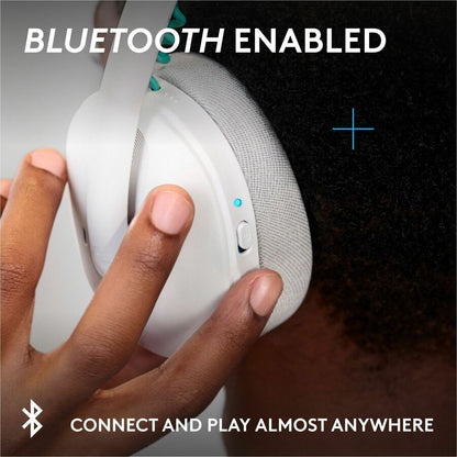Alternate-Image4 Image for Logitech G325 LIGHTSPEED Wireless Bluetooth Gaming Headset, All-Day Comfort, Built-In Mic with Noise Reduction, 24-Bit Audio, Switch, White