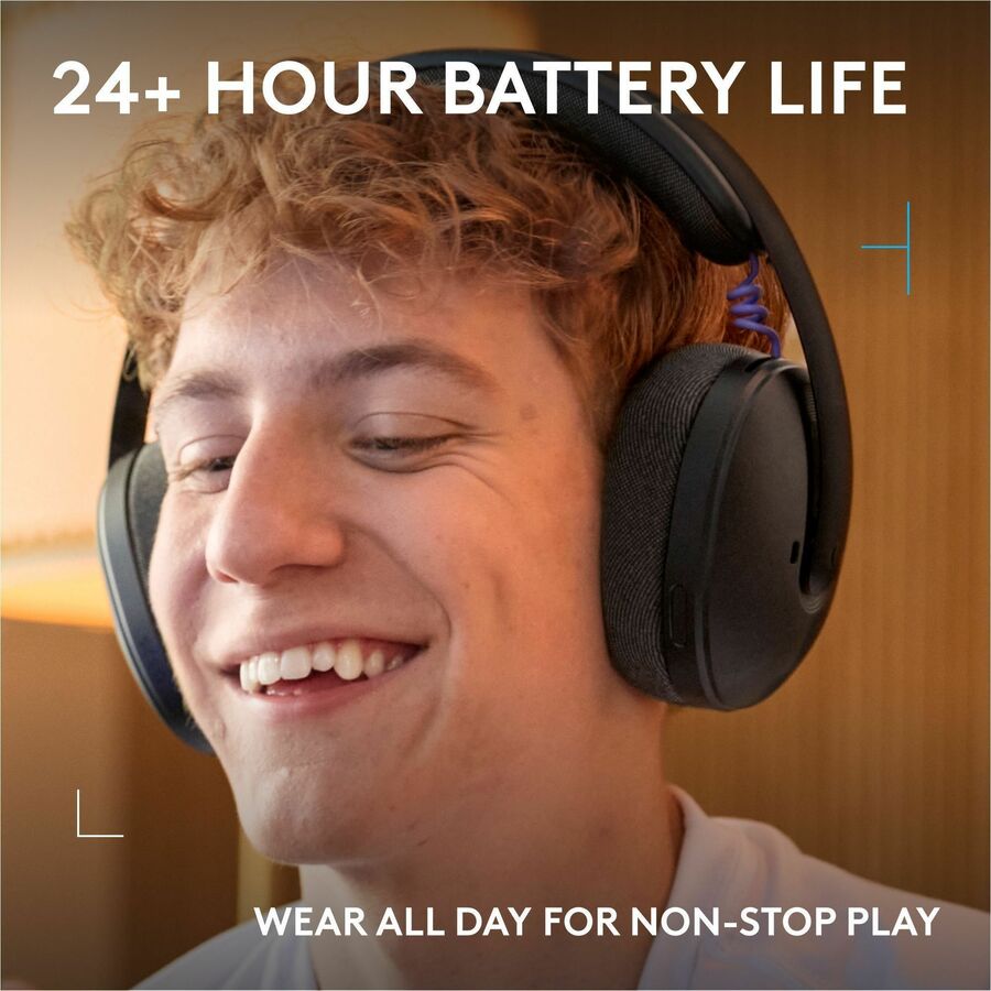 Alternate-Image6 Image for Logitech G325 LIGHTSPEED Wireless Bluetooth Gaming Headset, All-Day Comfort, Built-In Mic with Noise Reduction, 24-Bit Audio, Switch, Black