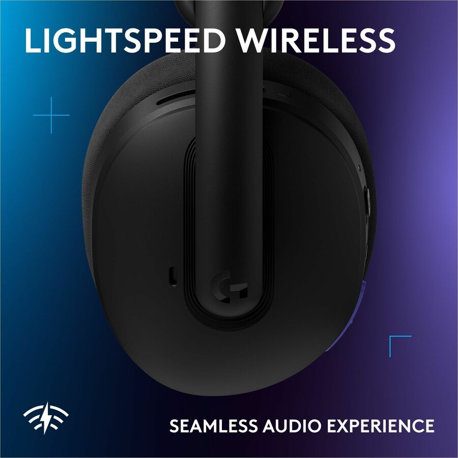Alternate-Image3 Image for Logitech G325 LIGHTSPEED Wireless Bluetooth Gaming Headset, All-Day Comfort, Built-In Mic with Noise Reduction, 24-Bit Audio, Switch, Black