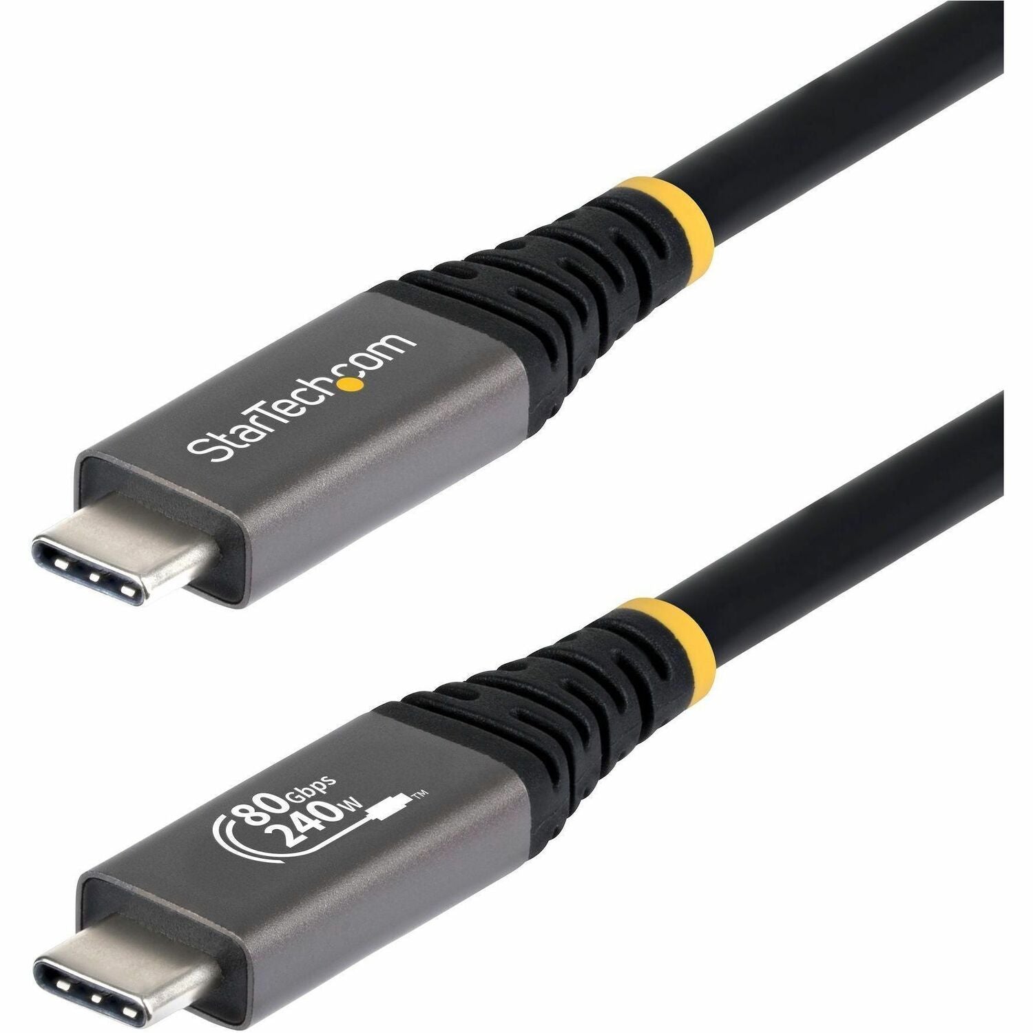 Main Image for StarTech 1.5ft (45cm) USB4 Cable, 80Gbps, USB-IF Certified USB-C Cable, 240W, 8K 120Hz/4K 240Hz DP2.1, Thunderbolt 4 Compatible, Black