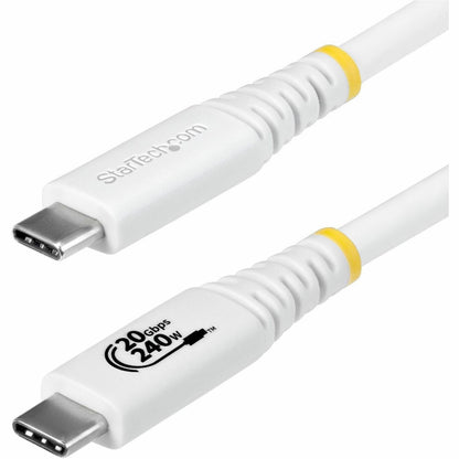 Main Image for StarTech 6ft (1.8m) USB4 Cable, 20Gbps, USB-IF Certified USB-C Cable, 240W PD EPR, 4K 120Hz DP 2.1, TPE Jacket, White USB-C Cord