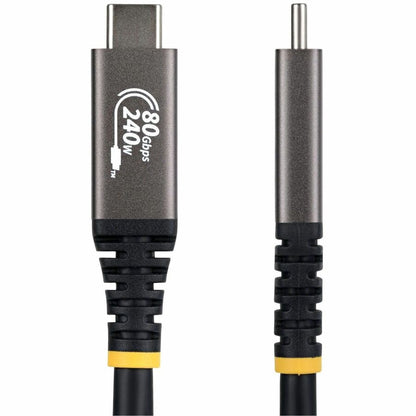 Alternate-Image3 Image for StarTech 3ft (91cm) USB4 Cable, 80Gbps, USB-IF Certified USB-C Cable, 240W, 8K 120Hz/4K 240Hz DP2.1, Thunderbolt 4 Compatible, Black