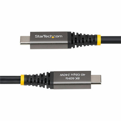 Alternate-Image3 Image for StarTech 6ft (1.8m) Active USB4 Cable, 40Gbps, 240W, 8K 60Hz/4K 240Hz DP2.1, Thunderbolt 4 Compatible USB-C Cable, Black USB-C Cord