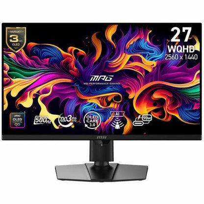 Front Image for MSI 271QR QD-OLED X50 27" Class WQHD Gaming OLED Monitor - 16:9 - Black