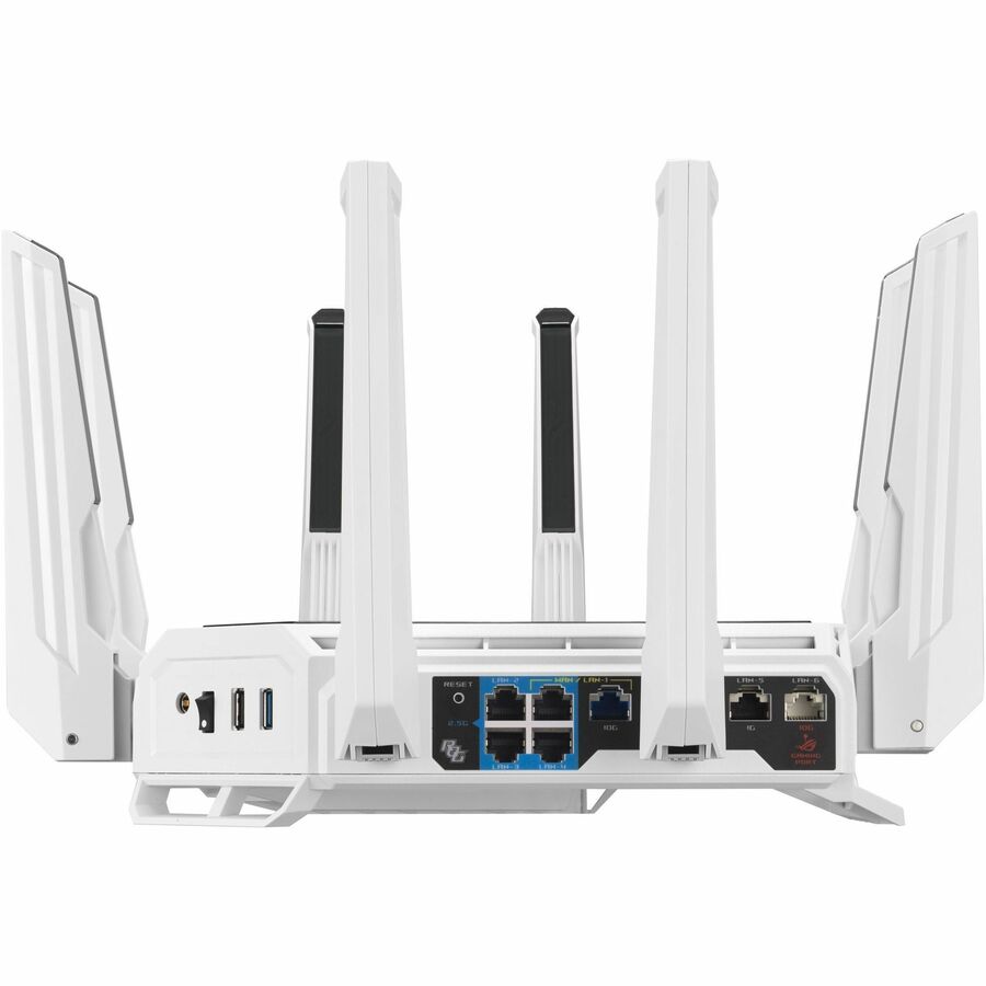 Left Image for Asus ROG Rapture GT-BE19000AI Wi-Fi 7 IEEE 802.11 a/b/g/n/ac/ax/be Ethernet Wireless Router