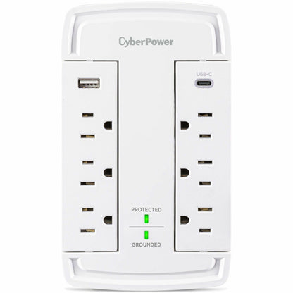Main Image for CyberPower CSP6WSUC Home and Office 6 - Outlet Surge Protector with 2400 J Surge Suppression
