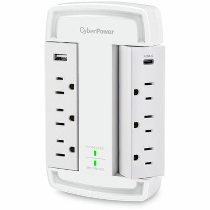 Alternate-Image3 Image for CyberPower CSP6WSUC Home and Office 6 - Outlet Surge Protector with 2400 J Surge Suppression