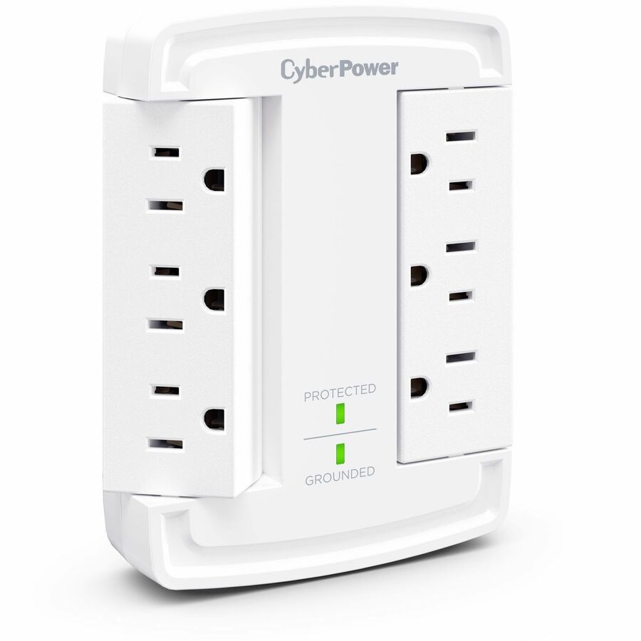 Alternate-Image2 Image for CyberPower CSB6WS Essential 6 - Outlet Surge Protector with 1800 J Surge Suppression