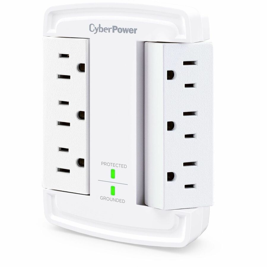 Alternate-Image3 Image for CyberPower CSB6WS Essential 6 - Outlet Surge Protector with 1800 J Surge Suppression