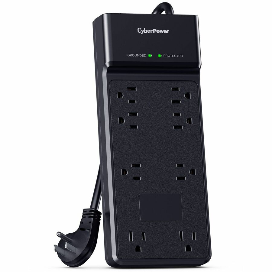 Alternate-Image1 Image for CyberPower CSB806R1 Essential 8 - Outlet Surge Protector with 4800 J Surge Suppression