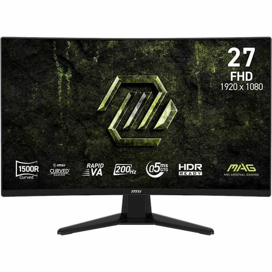 Front Image for MSI MAG 274CF E20 - MAG274CFE20 - Gaming Monitor - 27" FHD 200Hz Rapid VA Display - Adaptive-Sync - HDMI - DisplayPort