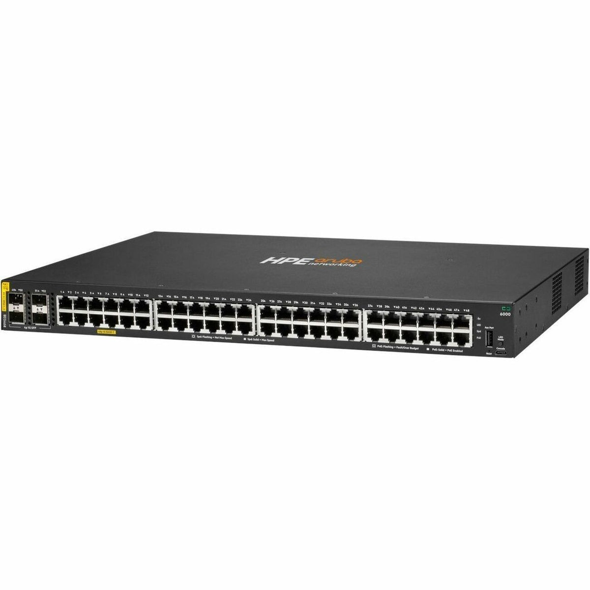 Main Image for Aruba CX 6000 48p 10M/100M/1G Class4 PoE 4p SFP 1G 740W Switch