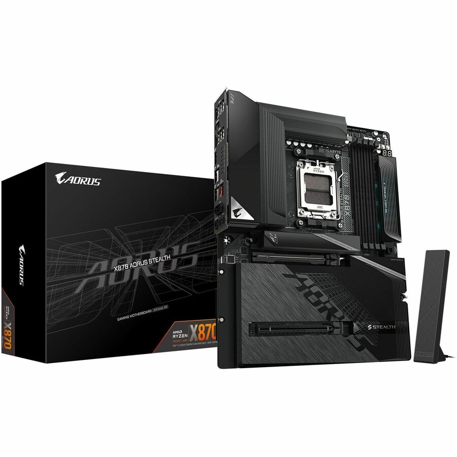 Alternate-Image1 Image for Aorus STEALTH X870 Gaming Desktop Motherboard - AMD X870 Chipset - Socket AM5 - ATX