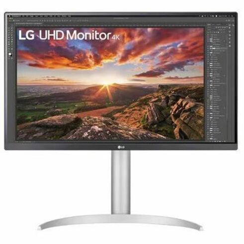 Front Image for LG 27BP85UK-W 27" Class 4K UHD LCD Monitor - 16:9 - Textured Black