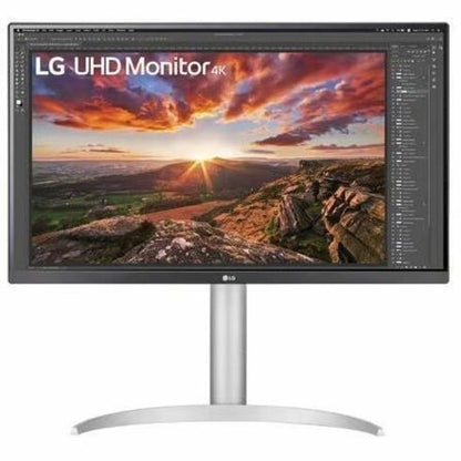 Front Image for LG 27BP85UK-W 27" Class 4K UHD LCD Monitor - 16:9 - Textured Black