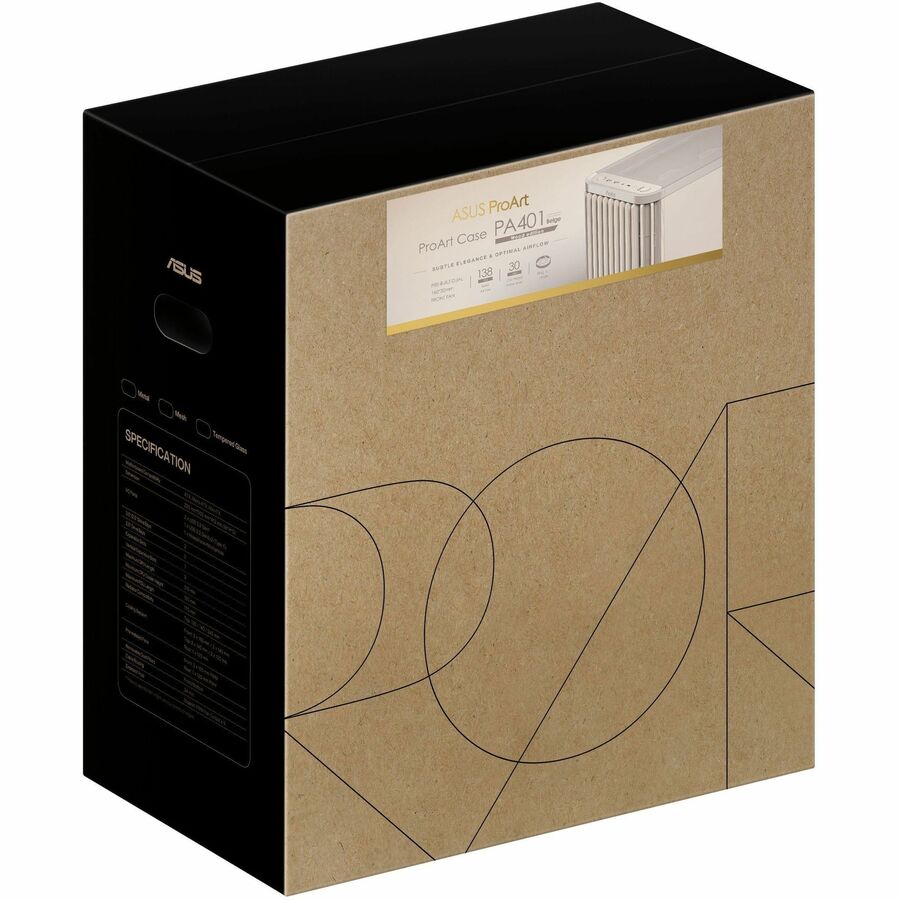 Alternate-Image1 Image for Asus ProArt PA401 Wood Edition Beige - Tempered Glass Panel