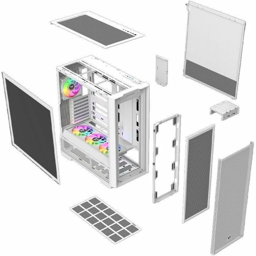 Alternate-Image10 Image for Thermaltake S380 TG ARGB Snow Mid Tower Chassis