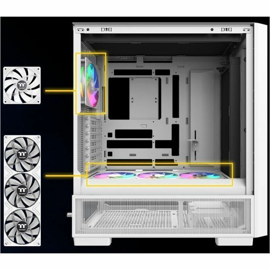 Alternate-Image9 Image for Thermaltake S380 TG ARGB Snow Mid Tower Chassis