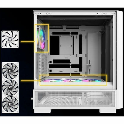 Alternate-Image9 Image for Thermaltake S380 TG ARGB Snow Mid Tower Chassis