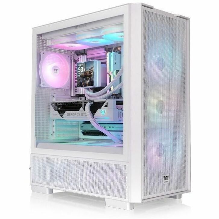 Alternate-Image1 Image for Thermaltake S380 TG ARGB Snow Mid Tower Chassis