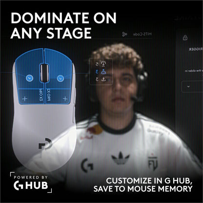 Alternate-Image8 Image for Logitech PRO X2 SUPERSTRIKE LIGHTSPEED Wireless Gaming Mouse, Ultra-Fast Performance, Customizable Click Haptics, USB-C charging