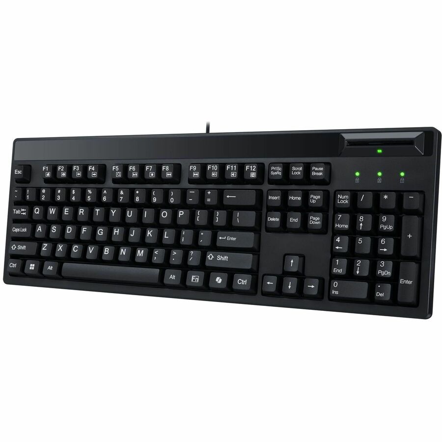 Left Image for Adesso EasyTouch-130SB Desktop Mechanical Keyboard with Smart Card Reader