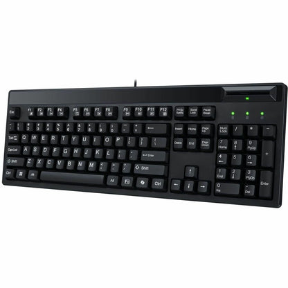 Left Image for Adesso EasyTouch-130SB Desktop Mechanical Keyboard with Smart Card Reader