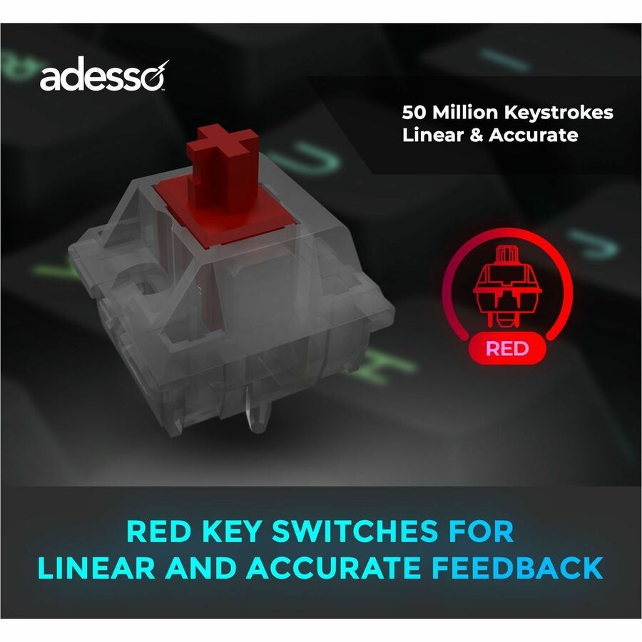 Alternate-Image4 Image for Adesso EasyTouch-130SB Desktop Mechanical Keyboard with Smart Card Reader