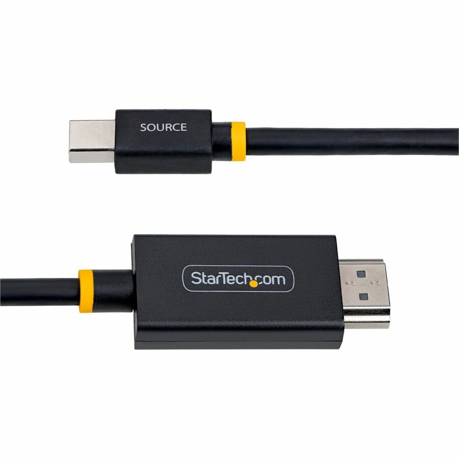 Alternate-Image2 Image for StarTech 6ft (1.8m) Mini DisplayPort to HDMI Adapter Cable, 4K 60Hz with HBR3/HDCP 2.3/DPCP, MDP to HDMI 2.0 Active Video Converter