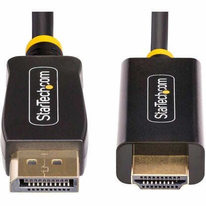 Alternate-Image5 Image for StarTech 15ft DisplayPort to HDMI Adapter Cable, 4K 60Hz with HDR, DP to HDMI 2.0b Cable, Active Video Converter