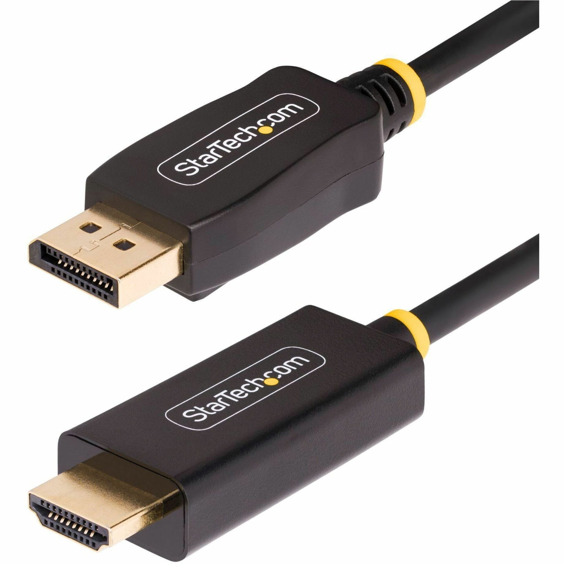 Main Image for StarTech 15ft DisplayPort to HDMI Adapter Cable, 4K 60Hz with HDR, DP to HDMI 2.0b Cable, Active Video Converter