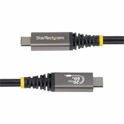 Alternate-Image4 Image for StarTech 10ft (3m) USB4 Cable, 20Gbps, USB-IF Certified USB-C Cable, 60W, 4K120Hz DP 2.1, TPE Jacket, Black USB-C Cord