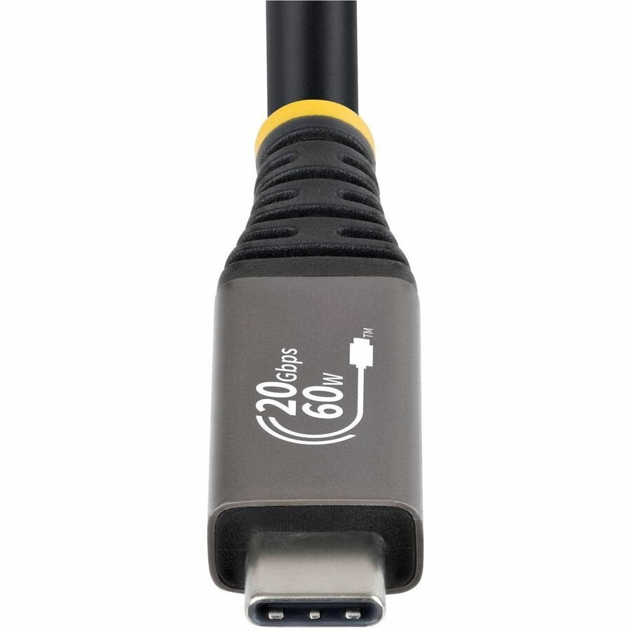 Alternate-Image5 Image for StarTech 10ft (3m) USB4 Cable, 20Gbps, USB-IF Certified USB-C Cable, 60W, 4K120Hz DP 2.1, TPE Jacket, Black USB-C Cord