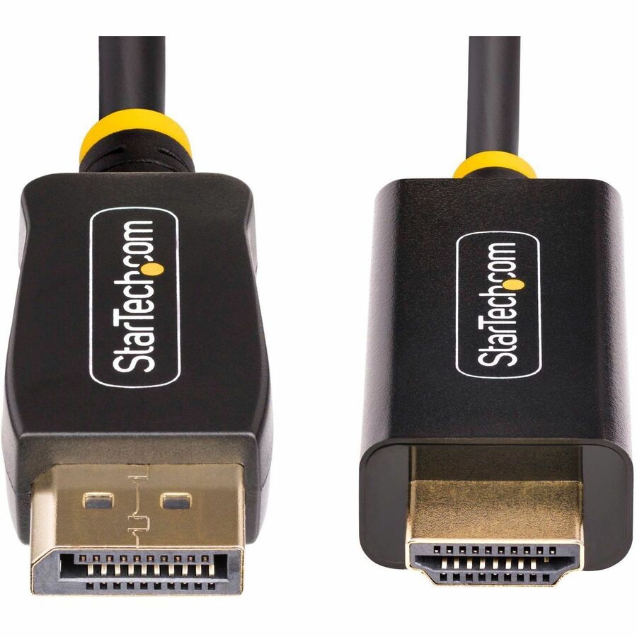 Alternate-Image5 Image for StarTech 12ft DisplayPort to HDMI Adapter Cable, 4K 60Hz with HDR, DP to HDMI 2.0b Cable, Active Video Converter