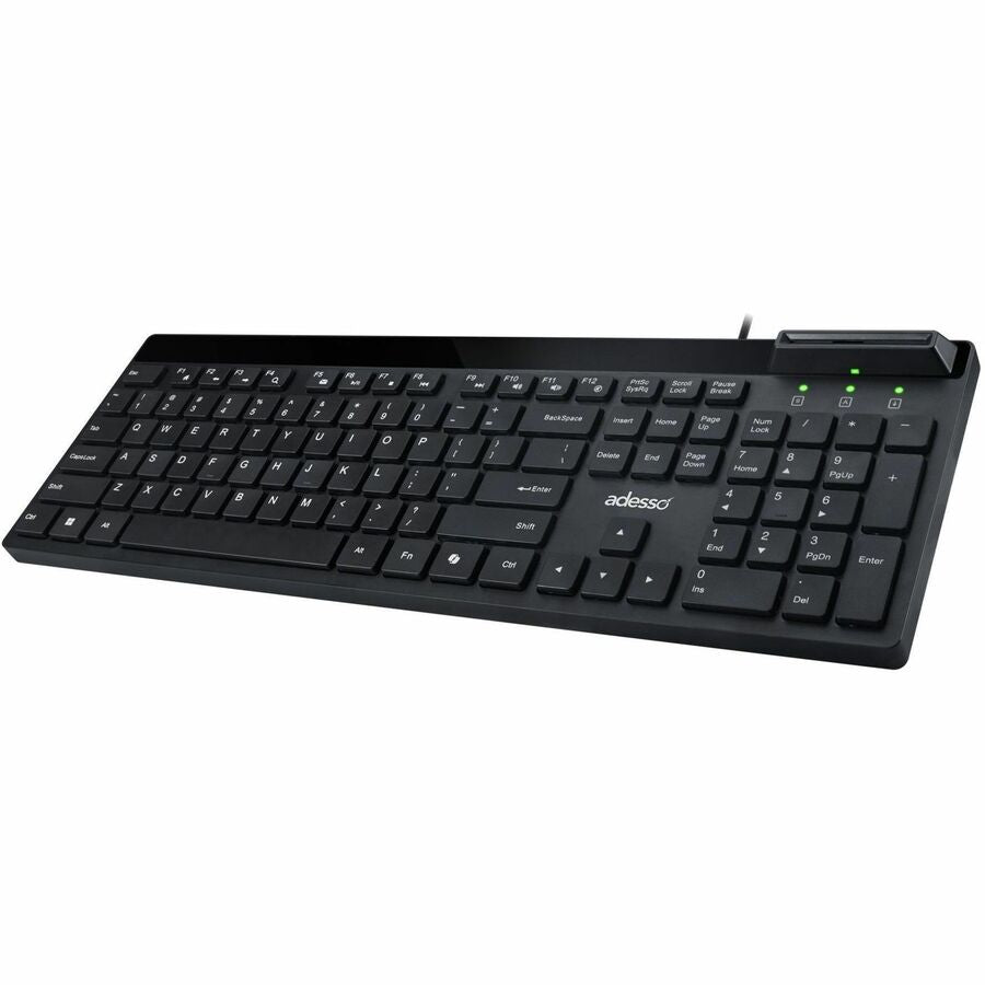 Left Image for Adesso AKB-140SB Desktop Keyboard with Smart Card Reader
