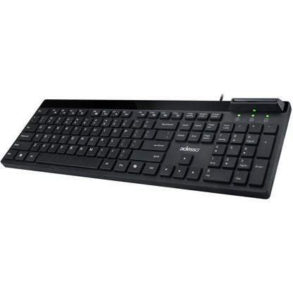 Left Image for Adesso AKB-140SB Desktop Keyboard with Smart Card Reader