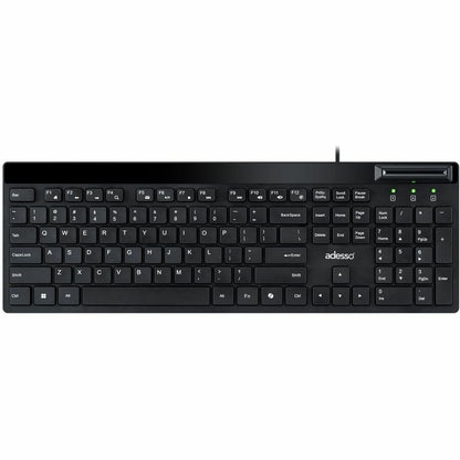 Top Image for Adesso AKB-140SB Desktop Keyboard with Smart Card Reader