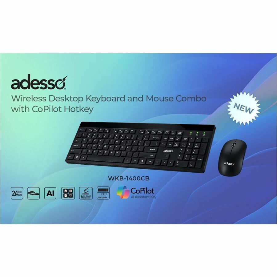 Alternate-Image6 Image for Adesso WKB-1400CB Keyboard & Mouse