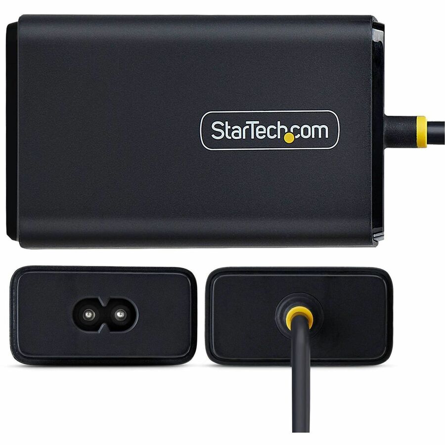 Alternate-Image1 Image for StarTech 65W USB-C Laptop Charger, 5ft (1.5m) Tethered USB-C Cable, Power Adapter Brick for Dell, XPS, HP ProBook, MacBook Pro