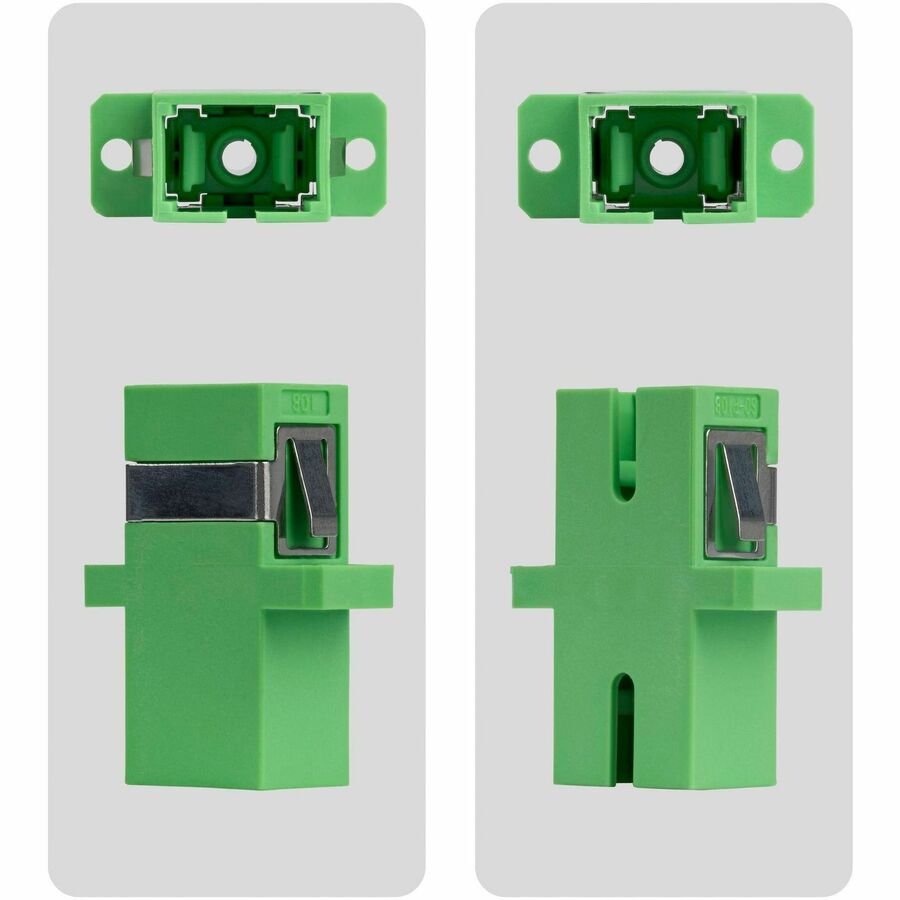 Alternate-Image3 Image for StarTech SC to SC Coupler 10 Pack, OS2 Single Mode SC Fiber Optic Coupler with Flange, SC/APC Simplex Adapter